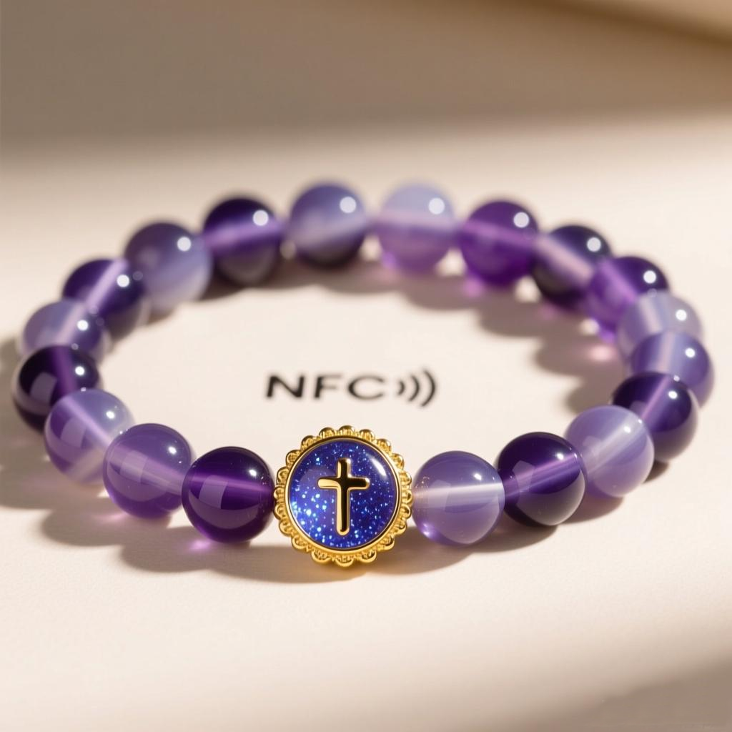 nfc213智能手链18K金珍珠玛瑙首饰吊坠答案之书塔罗解惑感应手链