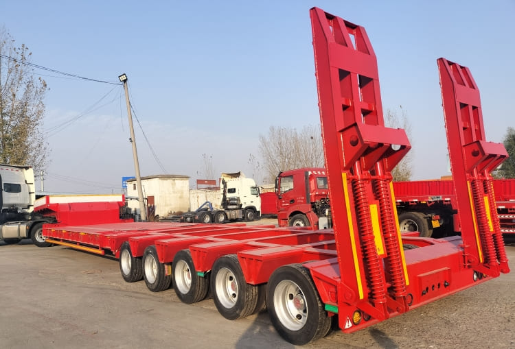 5 Line 10 Axle Semi Low Bed Trailer will export to Kenya