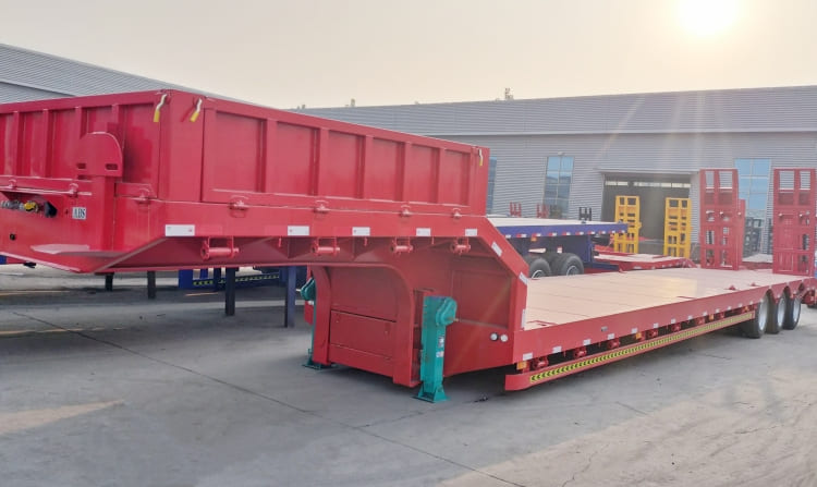 Jirui Tri Axle Low Loader Trailer is already sent to Uzbekistan