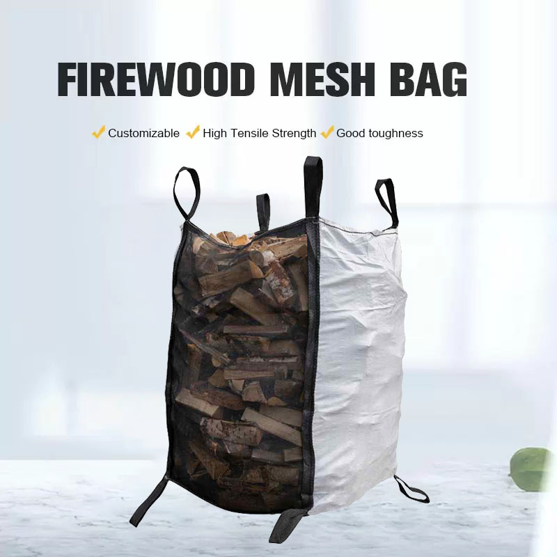 Большая дышащая большая сумка для хранения дров, вентилируемая большая сумка для перевозки дров