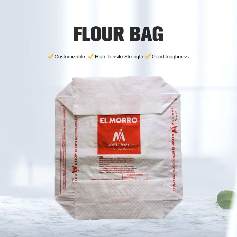 Мешок с клапаном из ПП-ткани из белой муки для наполнения с блочным дном