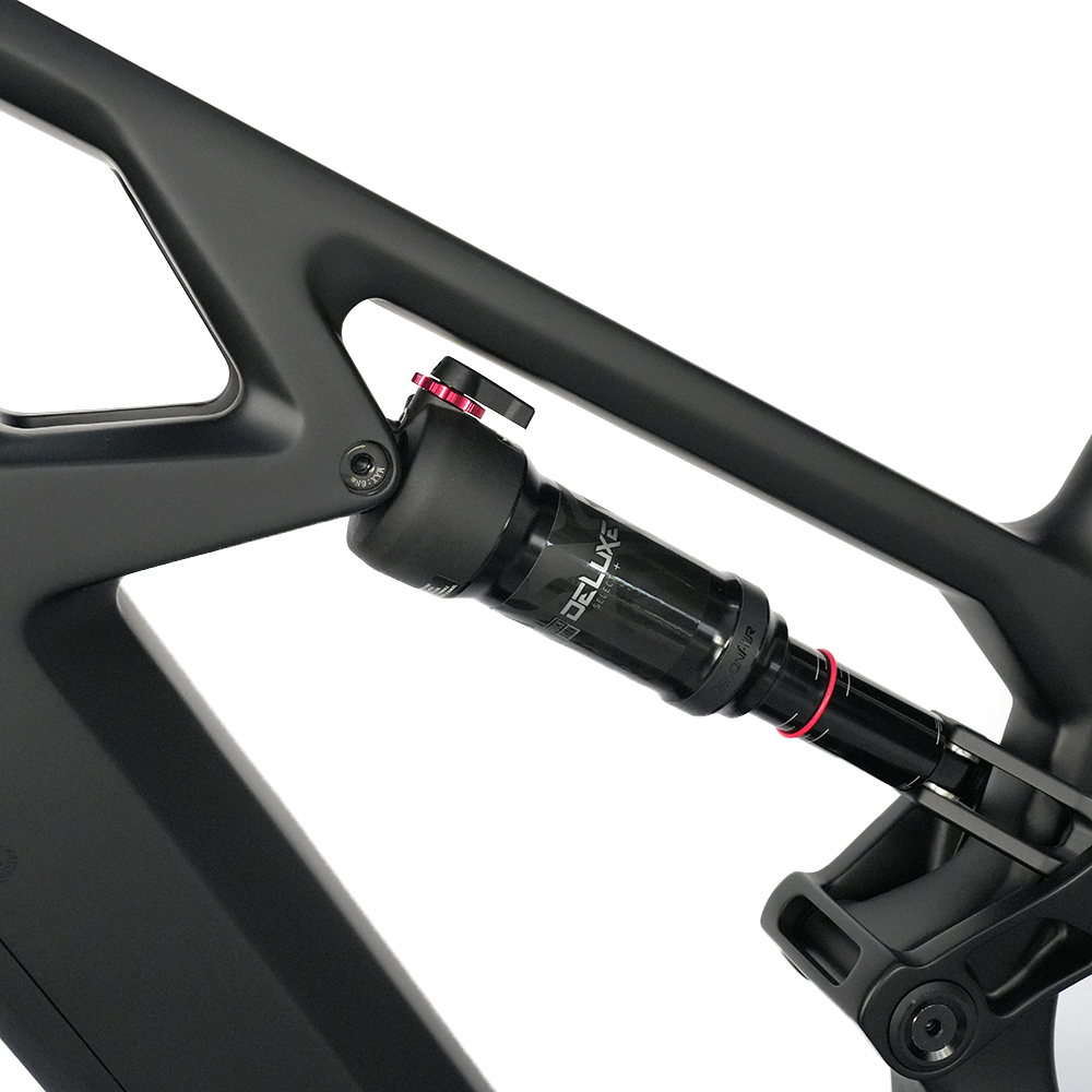 Carbon Fiber Frame Full Suspension Ebike Bafang M620 Mid Drive Electric Mountain Bike 