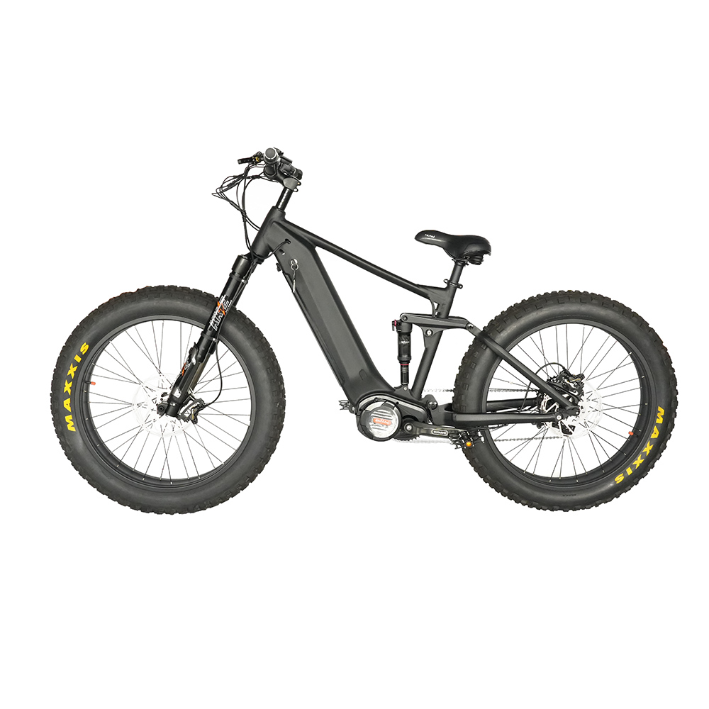 48V 1000W Full Suspension Electric Bike with Bafang M620 Motor for Adults