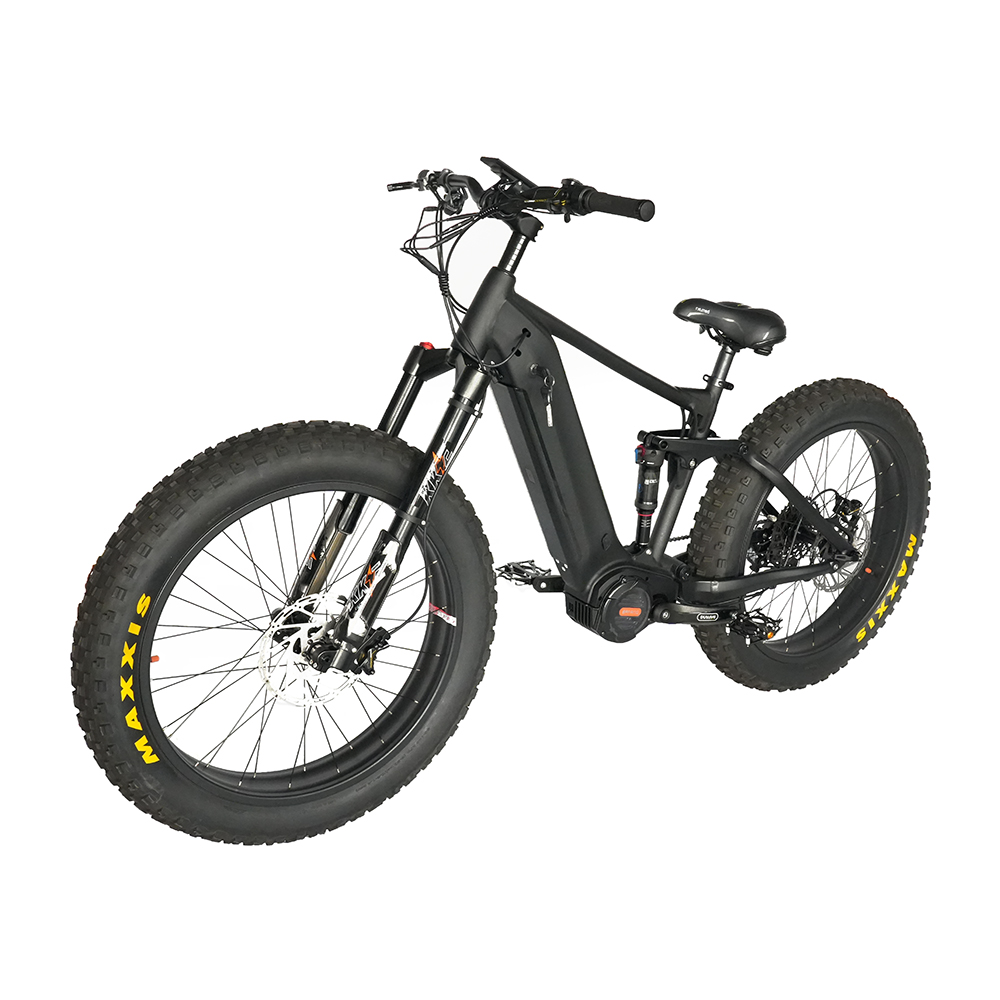 48V 1000W Full Suspension Electric Bike with Bafang M620 Motor for Adults