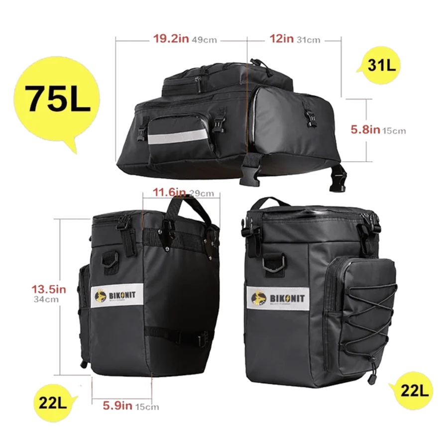 Saddle Bags (For Dual Loong & Kun Peng Frame Ebikes)