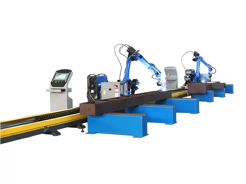 H-Beam Ground Rail Type wetding Robot cancurrently be used in H Beam main heams andsecondary beams of steel structures, small andmedium sized plate units of ship brdges.equipment platform beams and other structures
