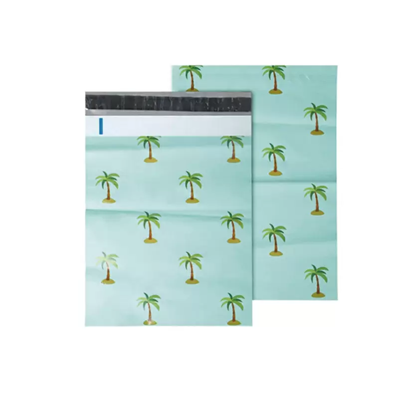 PE mailer bag with coconut tree printing