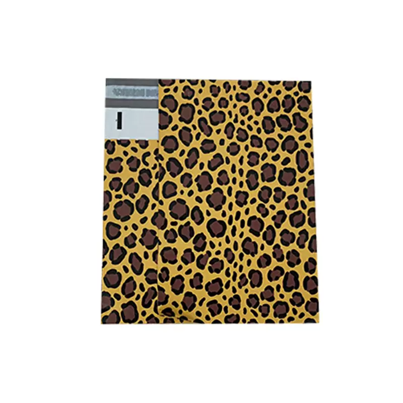 Leopard print courier bag