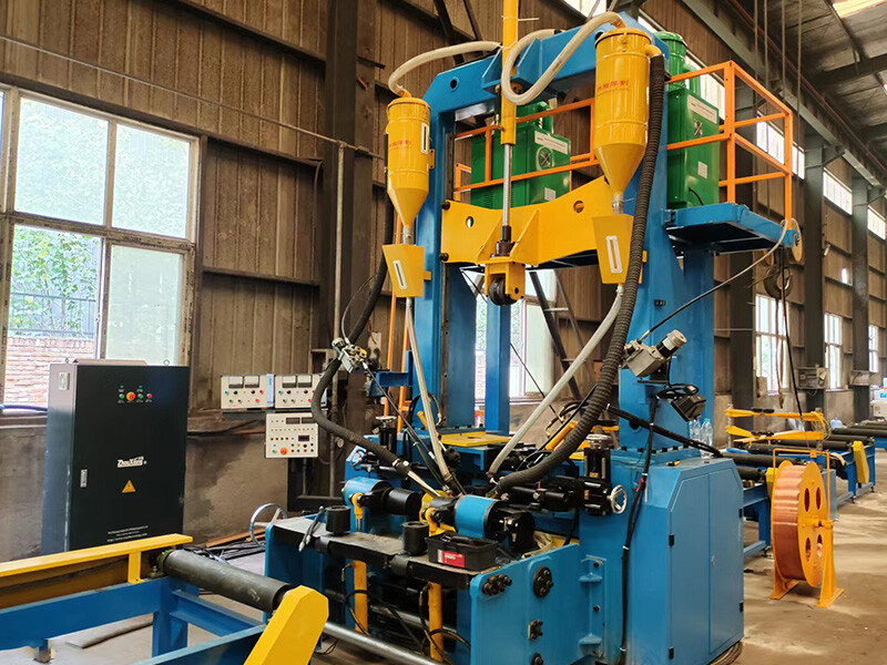 Montaje de vigas en H Soldadura Enderezado Máquina 3 en 1