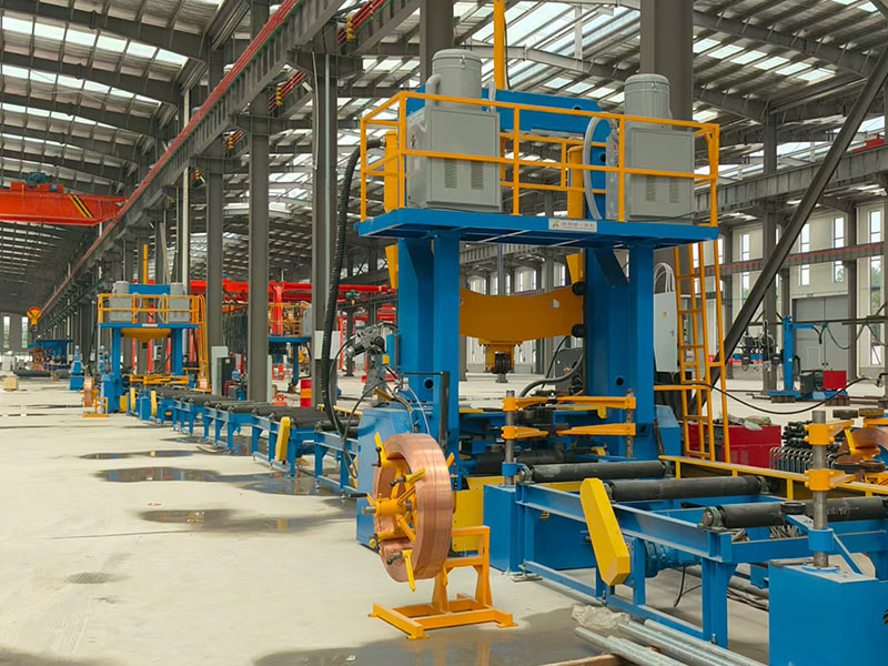 Montaje de vigas en H Soldadura Enderezado Máquina 3 en 1