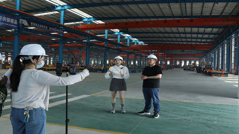 Zhouxiang Intelligent Manufacturing visita una fábrica de estructuras de acero en Yancheng: una transmisión en vivo desbloquea una nueva experiencia en soldadura y corte inteligentes