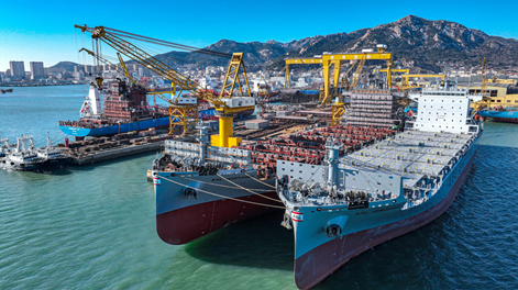 Las tres líneas de producción de soldadura inteligente de Zhouxiang potencian plenamente la construcción naval inteligente.