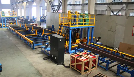 Línea de producción horizontal de vigas en H
