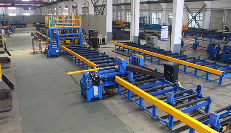 Línea de producción horizontal de vigas en H