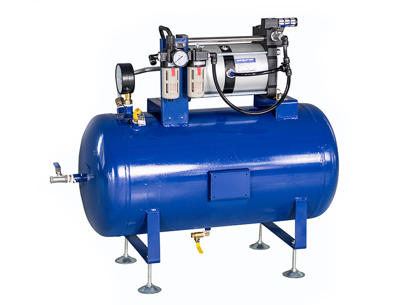 Sistema de presurización neumática de gas con bote