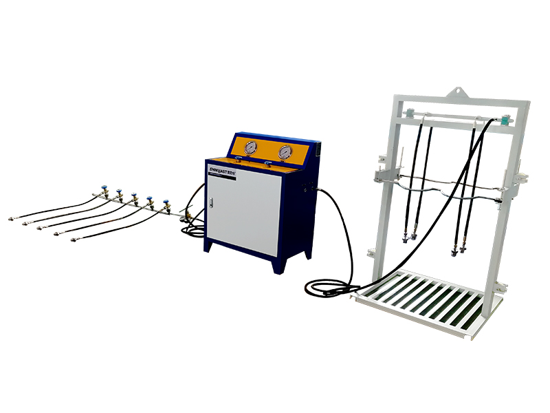 Equipo de prueba de cilindros de acetileno.
