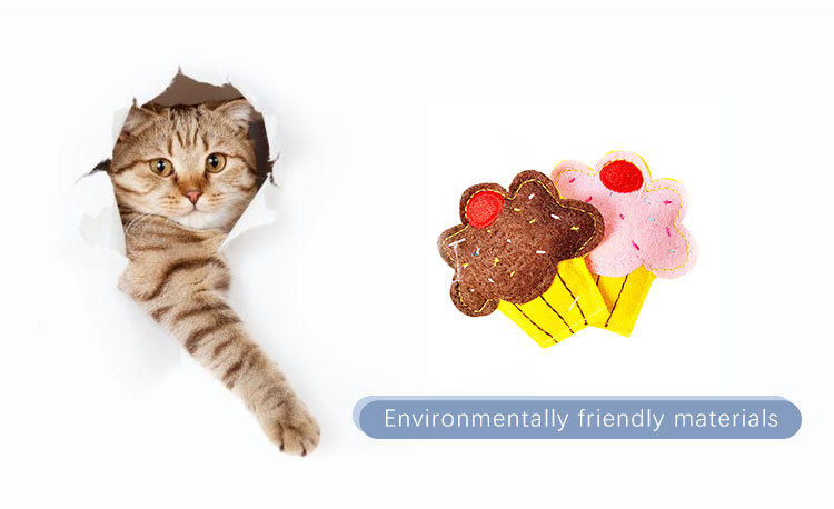Custom Interactive Cute Realistic Catnip Paw Shape Polyester Cat Toys