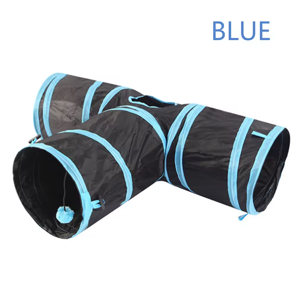 Factory Pleasure Ground Tube Retractable Puzzle Collapsible Three-Way Pet Cat Tunnel Toys