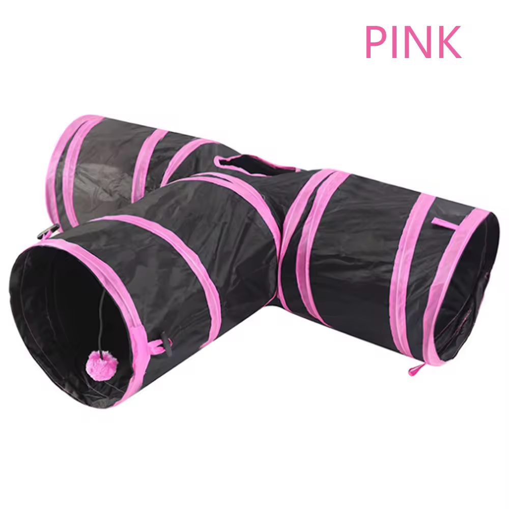Factory Pleasure Ground Tube Retractable Puzzle Collapsible Three-Way Pet Cat Tunnel Toys