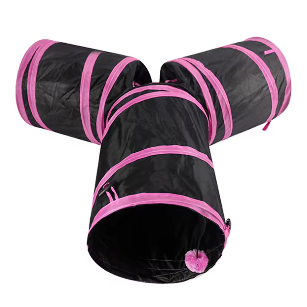 Factory Pleasure Ground Tube Retractable Puzzle Collapsible Three-Way Pet Cat Tunnel Toys
