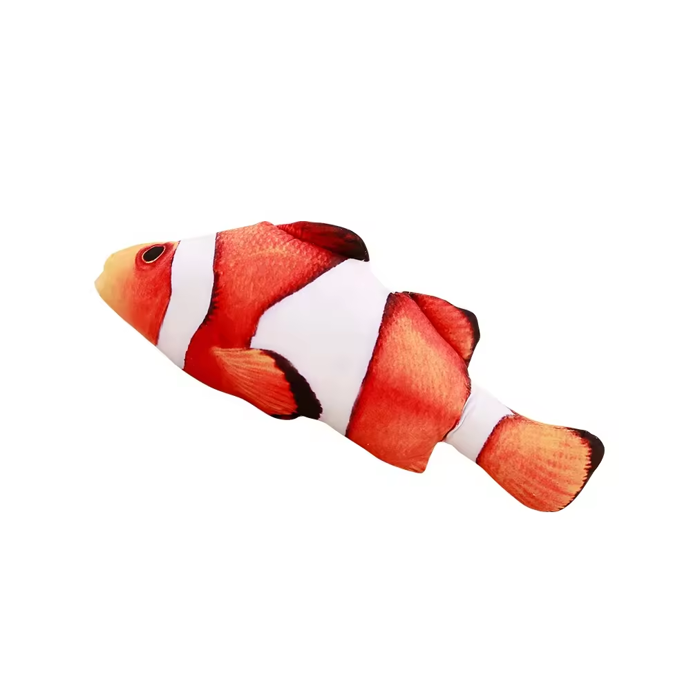 Customized Simulation Anti Bite Plush Fish Catnip Chew Pet Cat Toys