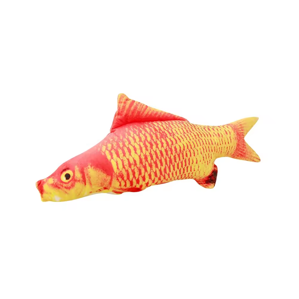 Customized Simulation Anti Bite Plush Fish Catnip Chew Pet Cat Toys