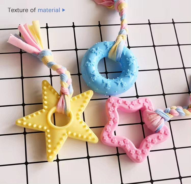 Wholesale Interactive Pink Rubber Tooth Cleaning Dog Chew Ball Pet Toys