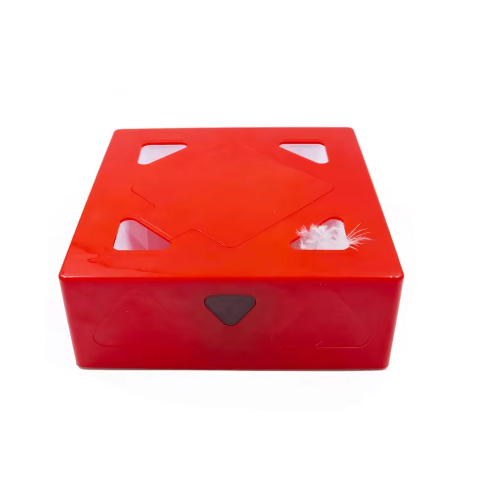 Automatic Hide N Seek Plastic Interactive Electronic Teaser Feather Cat Toys