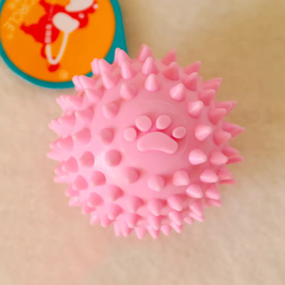 Indestructible Rubber Chew Dog Squeaky Ball Dog Pet Toys For Teeth Cleaning