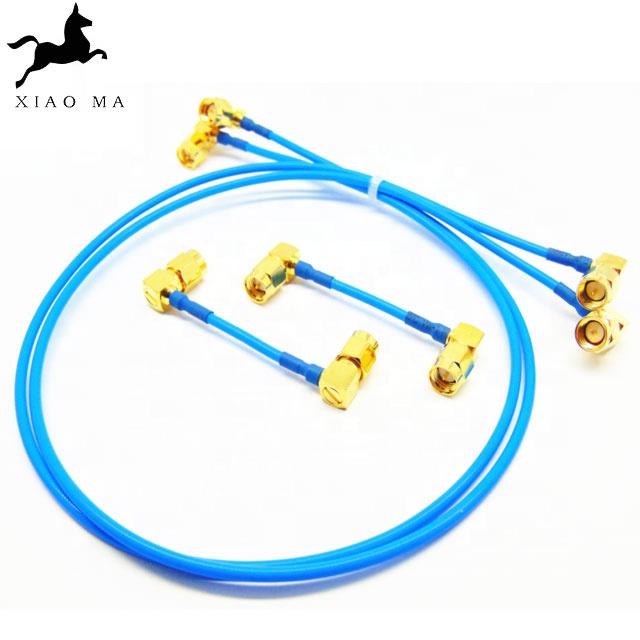 RP-SMA male to RP-SMA female RF Blue RG402 LOW LOSS Semi Flexible Jumper Cable e