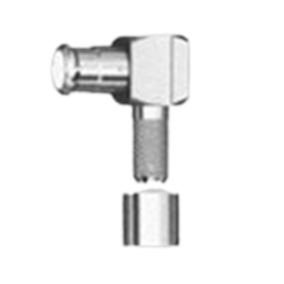 MCX Male Right Angle Crimp RF Connector for RG-174/U Cable XMR-MCX1010
