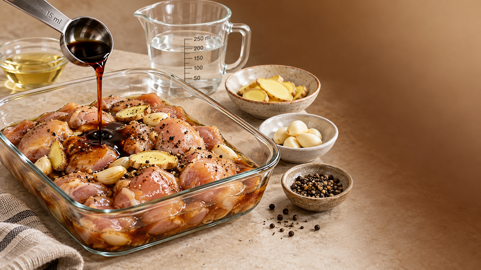 How much soy sauce for marinades is needed to avoid oversalting meat