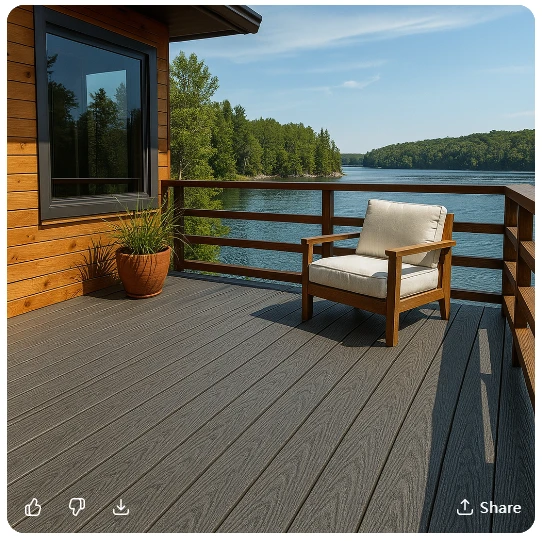 WPC outdoor flooring-Gray