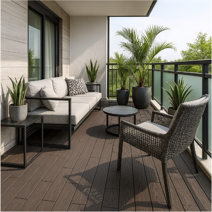 WPC outdoor flooring-Teak Yellow