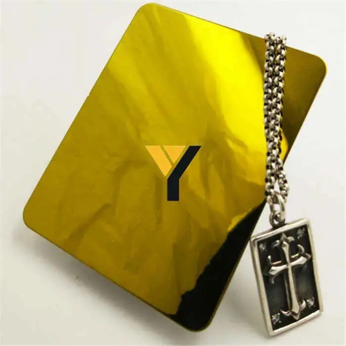 316 8K Mirror Polished Gold Colored Stainless Steel Sheets