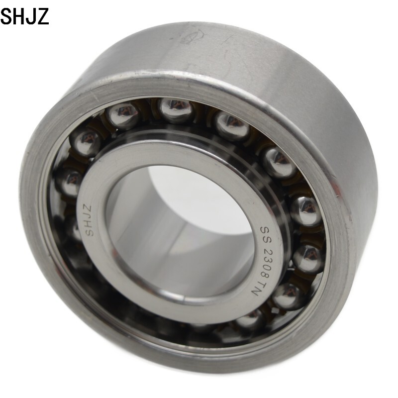 Высокопроизводительные самоустанавливающиеся шарикоподшипники SHJZ SS2308 TN 40*90*33mm из нержавеющей стали 1608