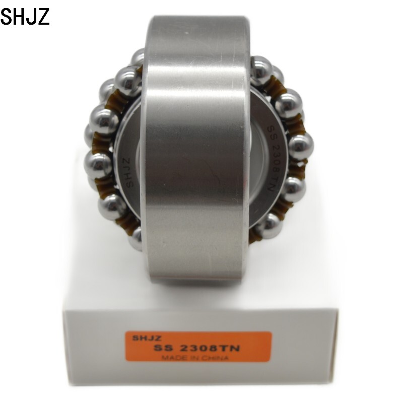 Высокопроизводительные самоустанавливающиеся шарикоподшипники SHJZ SS2308 TN 40*90*33mm из нержавеющей стали 1608