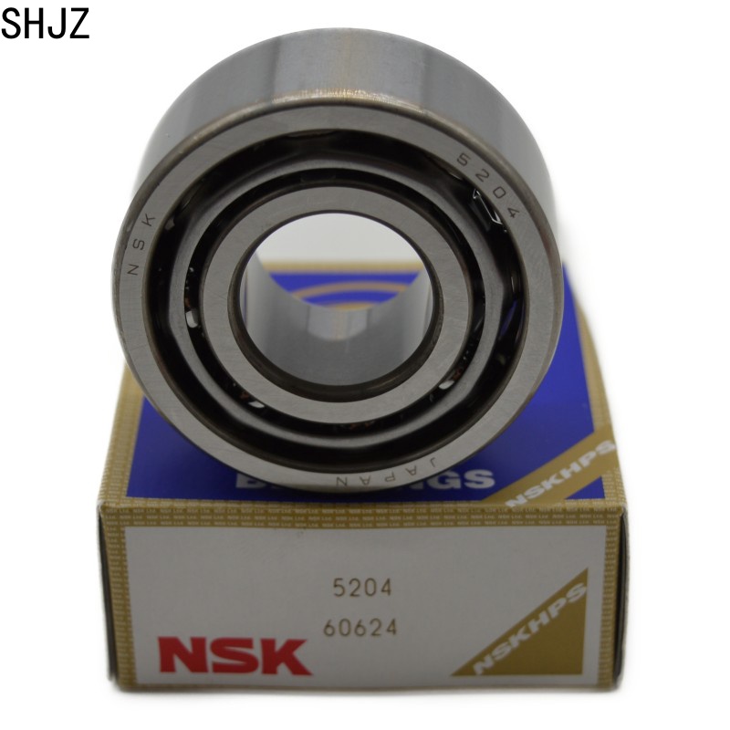 20*47*20.6mm Высокоскоростной подшипник NSK 5204, двухрядный радиально-упорный шариковый подшипник