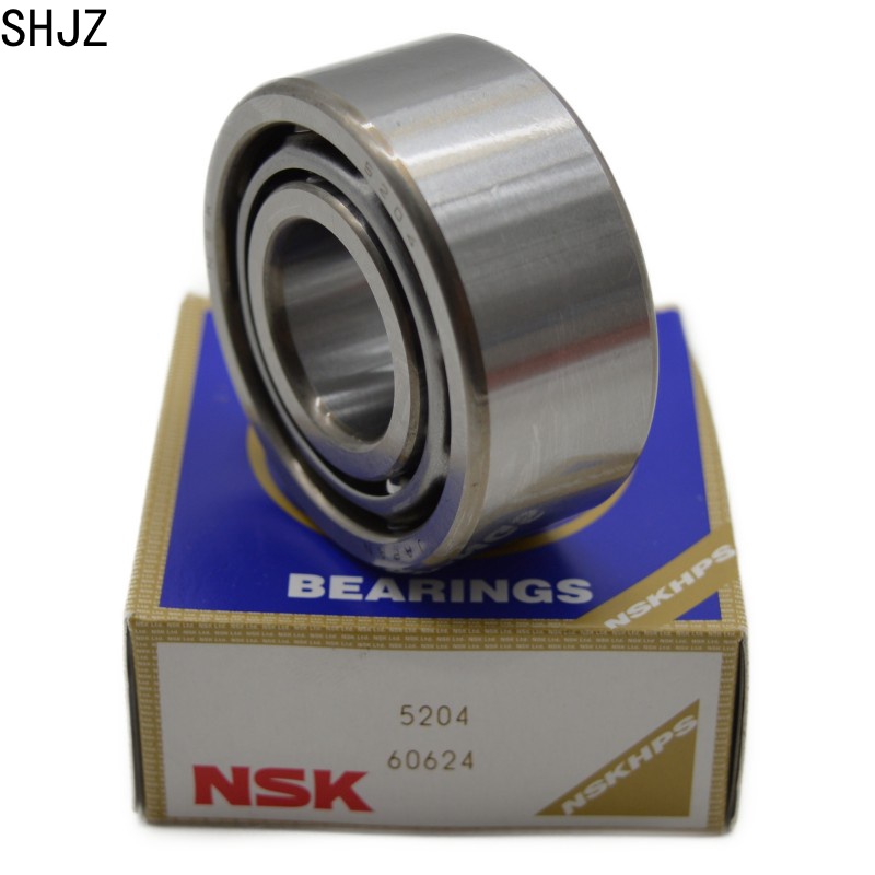 20*47*20.6mm Высокоскоростной подшипник NSK 5204, двухрядный радиально-упорный шариковый подшипник