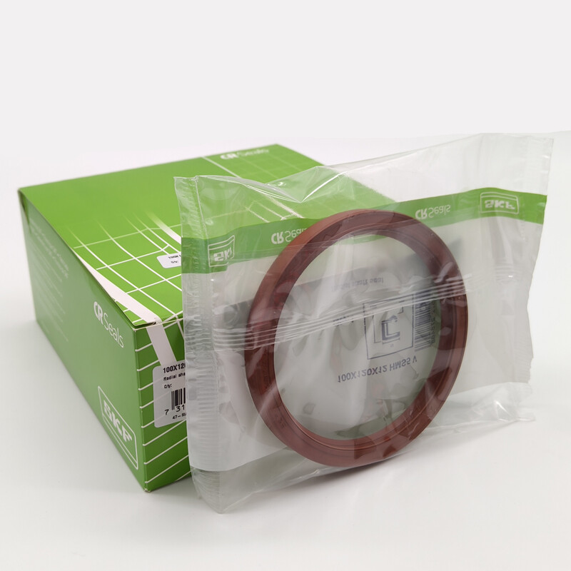 SKF径向轴密封圈 氟橡胶 橡胶金属增强 适用于油或油脂 100X120X12HMS5V径向轴密封圈