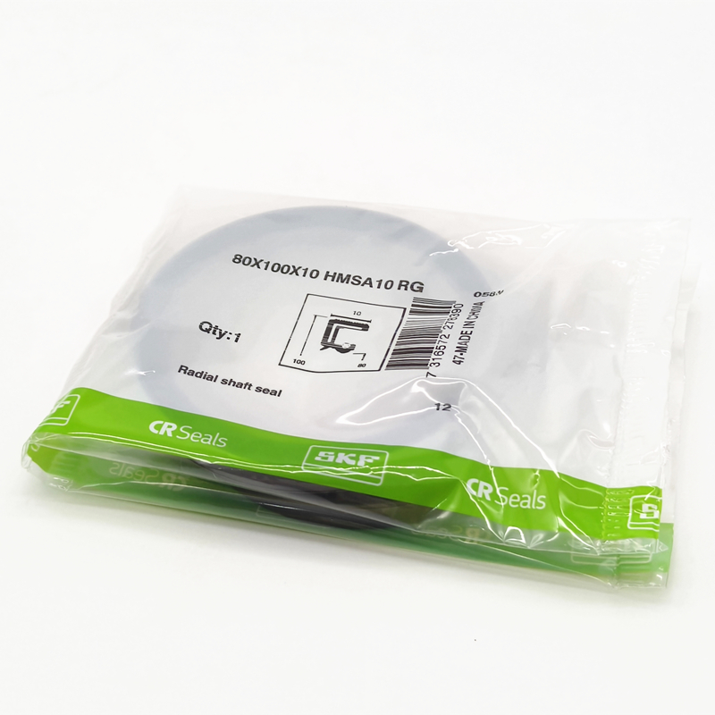 带橡胶外径和单密封唇的径向轴密封件 SKF 80X100X10 HMSA10 RG 油封