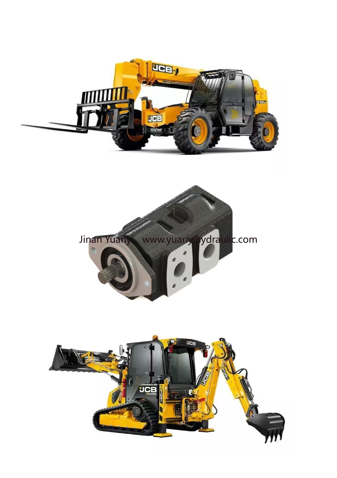 Bomba de engranajes hidráulica JCB217 7049520006 332/E6671, bomba hidráulica doble 7049520006 332/E6671