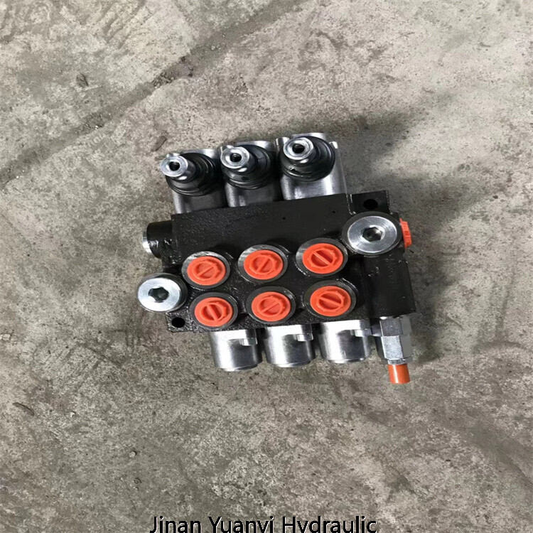 Válvula de control direccional de un solo control y dos palancas serie P40, válvula hidráulica P40-5