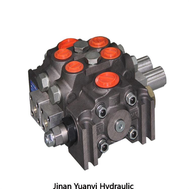 Válvula direccional de operación manual P120, 2P120, 3P120, 4P120 P80 p120 Válvula hidráulica de control direccional monobloque
