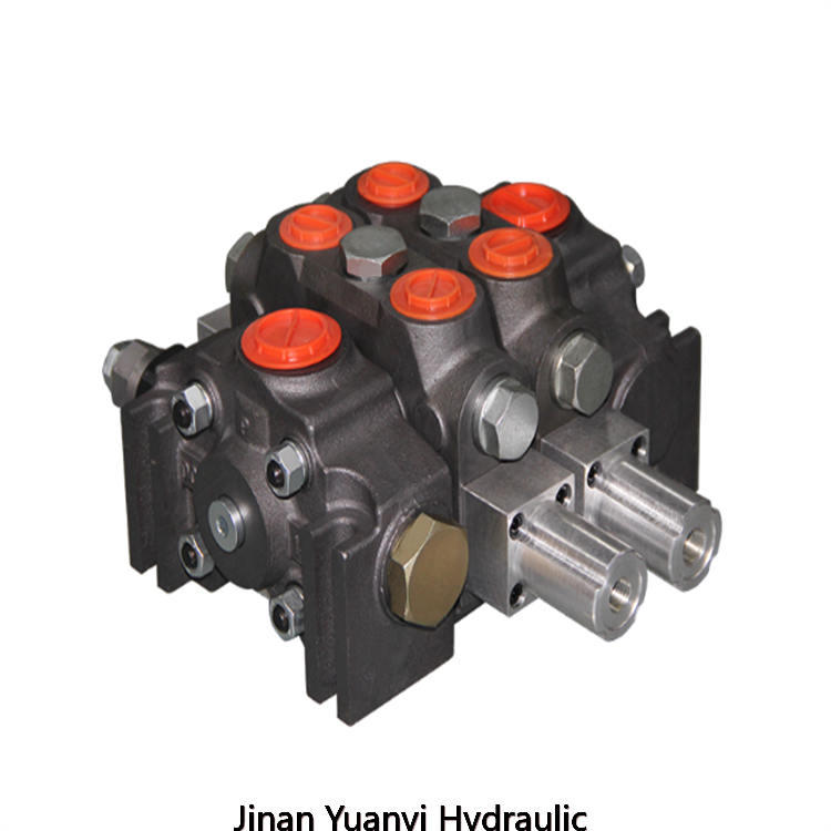 Válvula direccional de operación manual P120, 2P120, 3P120, 4P120 P80 p120 Válvula hidráulica de control direccional monobloque