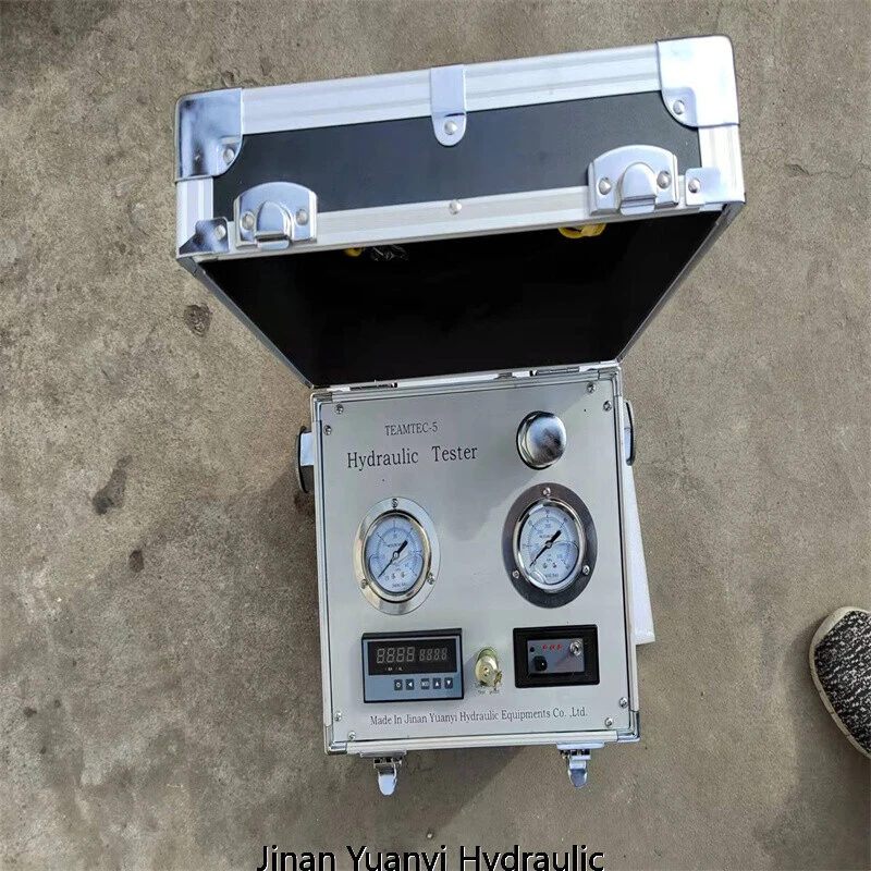 Equipo de prueba de presión y flujo de motores hidráulicos, Dispositivo digital portátil para reparación de motores hidráulicos, Probador digital de bombas hidráulicas