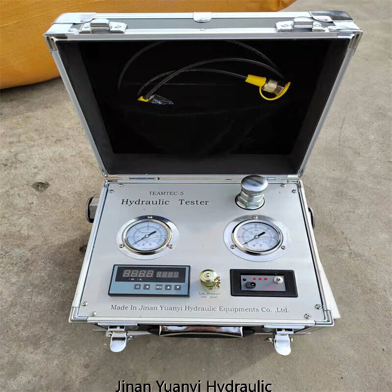 Equipo de prueba de presión y flujo de motores hidráulicos, Dispositivo digital portátil para reparación de motores hidráulicos, Probador digital de bombas hidráulicas