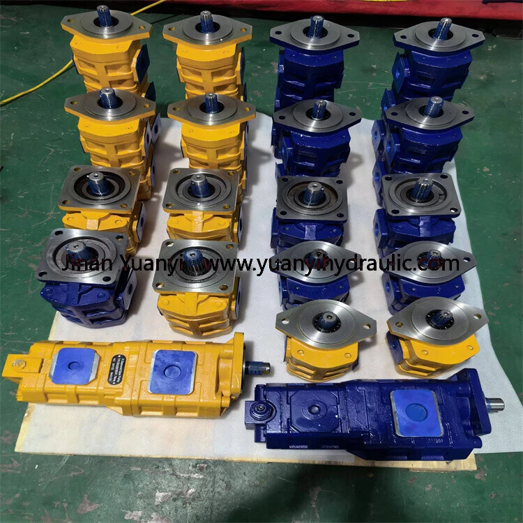 Bomba hidráulica Jinan CBGJ2040/2040/1016-XF, triple bomba hidráulica de engranajes con válvula de seguridad para perforadora.