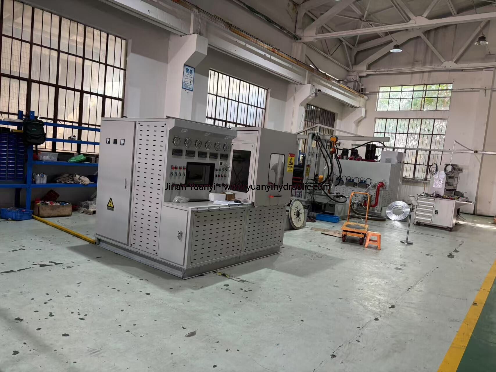 Equipos de prueba y reparación de cilindros hidráulicos, Banco de prueba de flujo de bombas hidráulicas