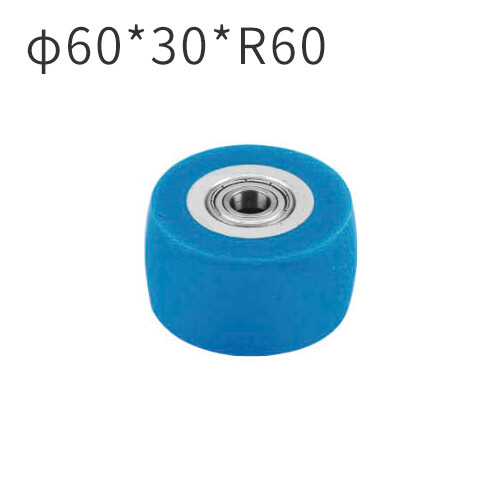 Mingde machinery manufacturing 60*30*R60MM Silicone wheel with pin for profile wrapping machine Mingde machinery manufacturing 60*30*R60MM Silicone wheel with pin for profile wrapping machine